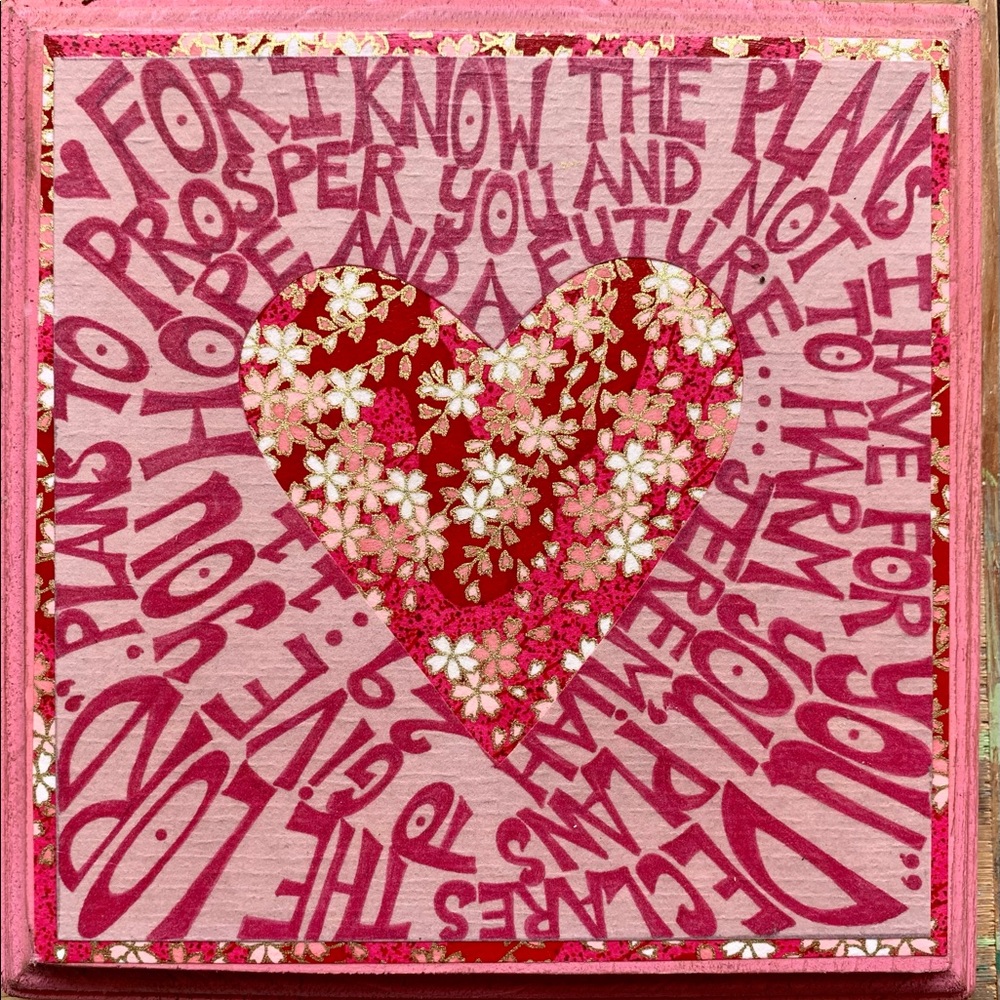 One of a kind handmade scripture art